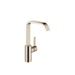 IMO Single-lever basin mixer with high spout without pop-up waste - Brushed Light Gold - 33 526 671-27