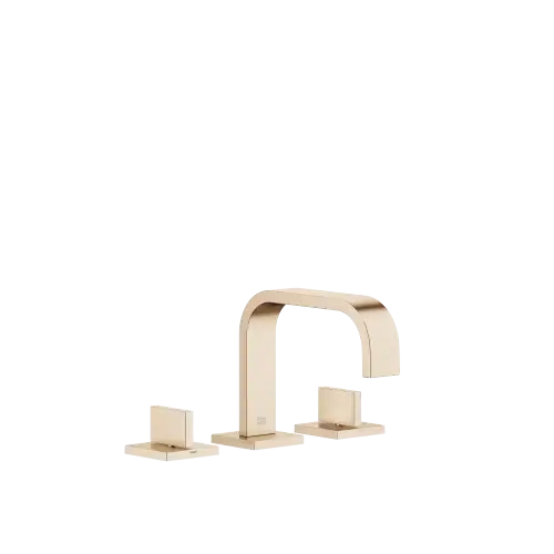 MEM Mélangeur lavabo à 3 trous avec garniture d'écoulement - Champagne brossé (Or 22cts) - 20 705 782-46 0010