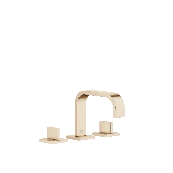 MEM Mélangeur lavabo à 3 trous avec garniture d'écoulement - Champagne brossé (Or 22cts) - 20 705 782-46 0010