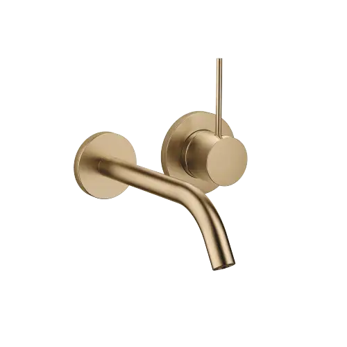 META META SLIM Wall-mounted single-lever basin mixer without pop-up waste - Brushed Dark Brass (PVD) - 36 860 662-39