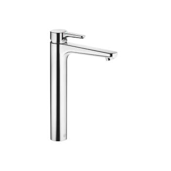 DORNBRACHT YAMOU Chrome Washstand faucets: Single-lever basin mixer with raised base without pop-up waste