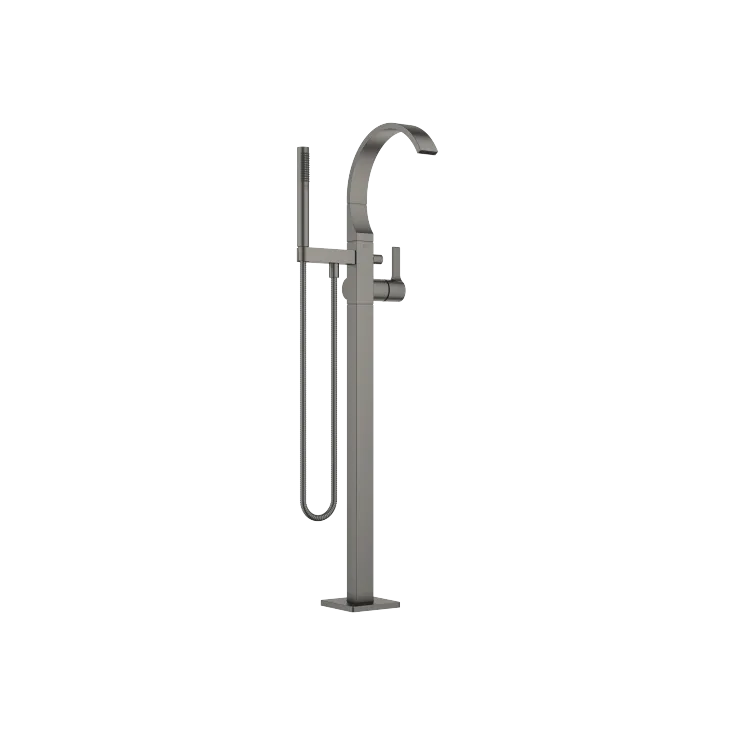 CYO Single-lever bath mixer with stand pipe for free-standing assembly with hand shower set - Brushed Dark Platinum - 25 863 811-99 0050