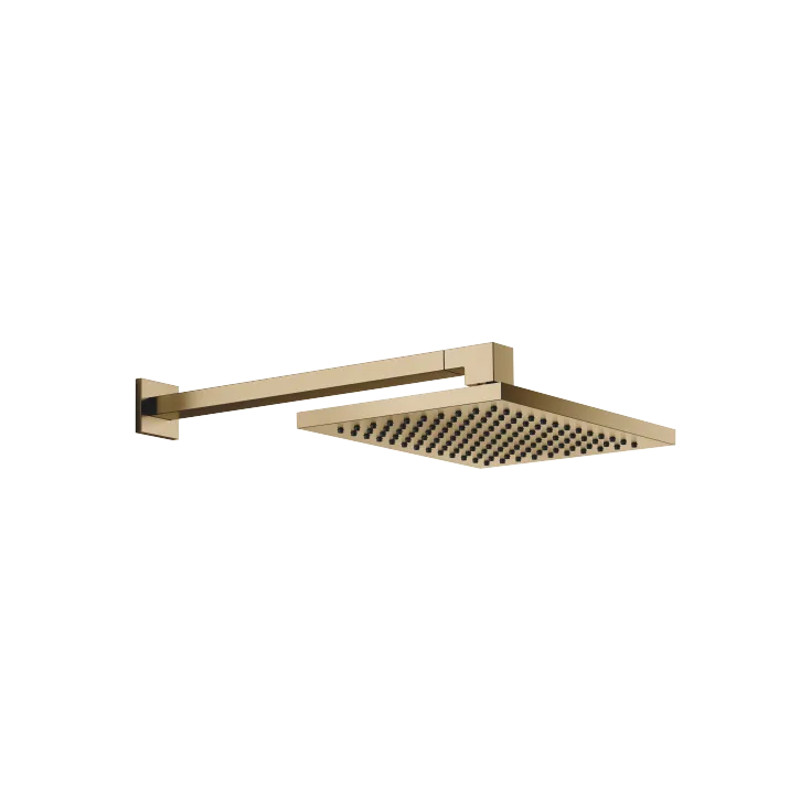 Rain shower with wall fixing FlowReduce 300 x 240 mm - Brushed Dark Brass (PVD) - 28 762 980-39 0050