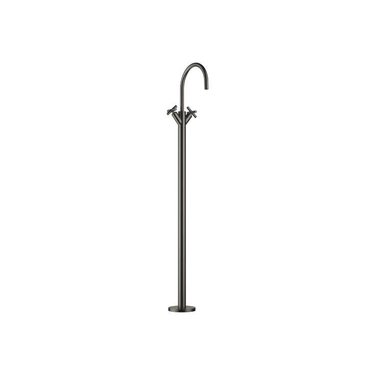 TARA Single-hole basin mixer with stand pipe without pop-up waste - Brushed Dark Platinum - 22 585 892-99 0010