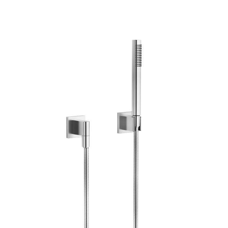 Hand shower set with individual rosettes - Brushed Chrome - 27 808 980-93
