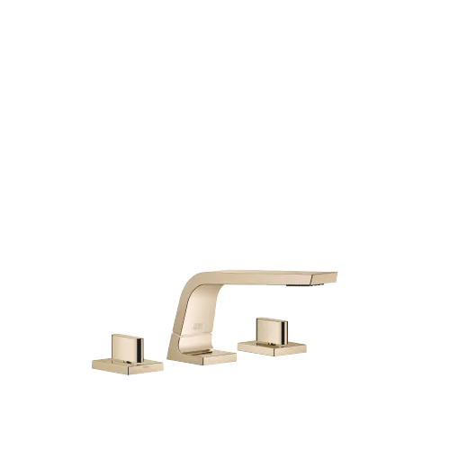 CL.1 Batería americana de lavabo sin válvula - Champagne (Oro 22k) - Set que contiene 3 artículos