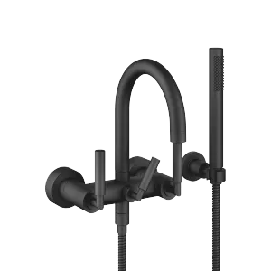 TARA Bath mixer for wall mounting with hand shower set - Matte Black - 25 133 882-33