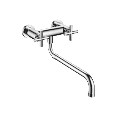 Wall-mounted bridge mixer with extending spout - 31 151 892-00