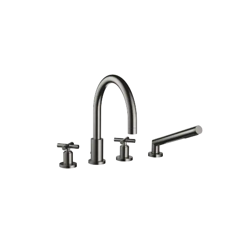 TARA Bath shower set for bath rim or tile edge installation - Dark Chrome - 27 512 892-19