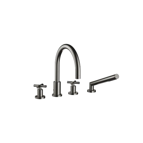 TARA Bath shower set for bath rim or tile edge installation - Dark Chrome - 27 512 892-19