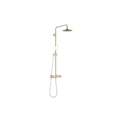 Showerpipe with shower thermostat without hand shower - Brushed Champagne (22kt Gold) - 34 459 979-46 0010