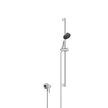Concealed single-lever mixer with integrated shower connection with shower set - Chrome - Set containing 2 articles