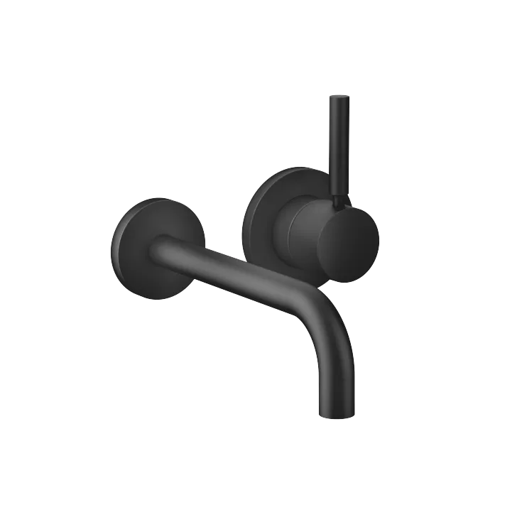 META Waschtisch-Wand-Einhandbatterie mit Einzelrosetten - Schwarz matt - 36 862 660-33