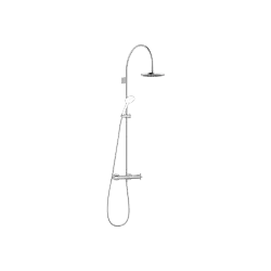 TARA Showerpipe with shower thermostat without hand shower FlowReduce 220 mm - Brushed Chrome - 34 463 892-93 0050