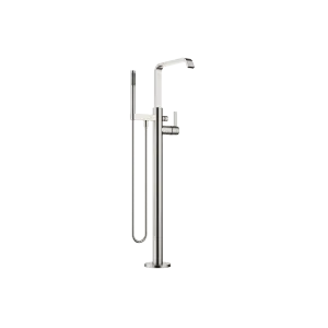 IMO Single-lever bath mixer with stand pipe for free-standing assembly with hand shower set - Brushed Platinum - 25 863 671-06
