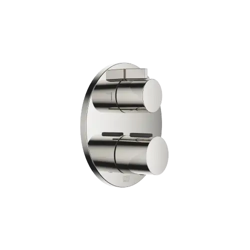 Termostato incasso con regolazione di portata dell'acqua a due vie - Platinato - 36 426 970-08