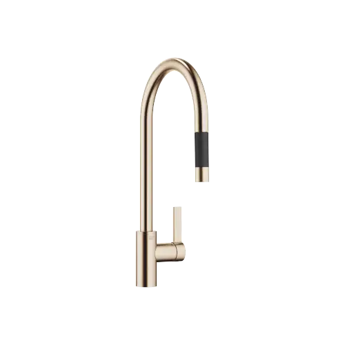 TARA ULTRA Single-lever mixer pull-down with spray function - Brushed Champagne (22kt Gold) - 33 870 875-46 0010