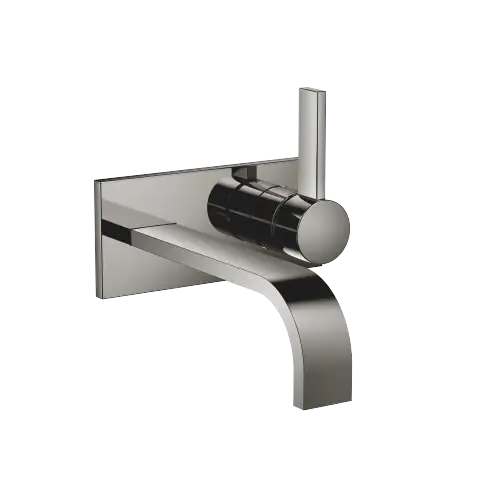 MEM Mitigeur monocommande de lavabo mural sur plaque de recouvrement sans garniture d’écoulement - Dark Chrome - 36 864 782-19