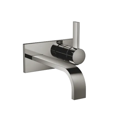 MEM Waschtisch-Wand-Einhandbatterie mit Abdeckplatte ohne Ablaufgarnitur - Dark Chrome - 36 864 782-19