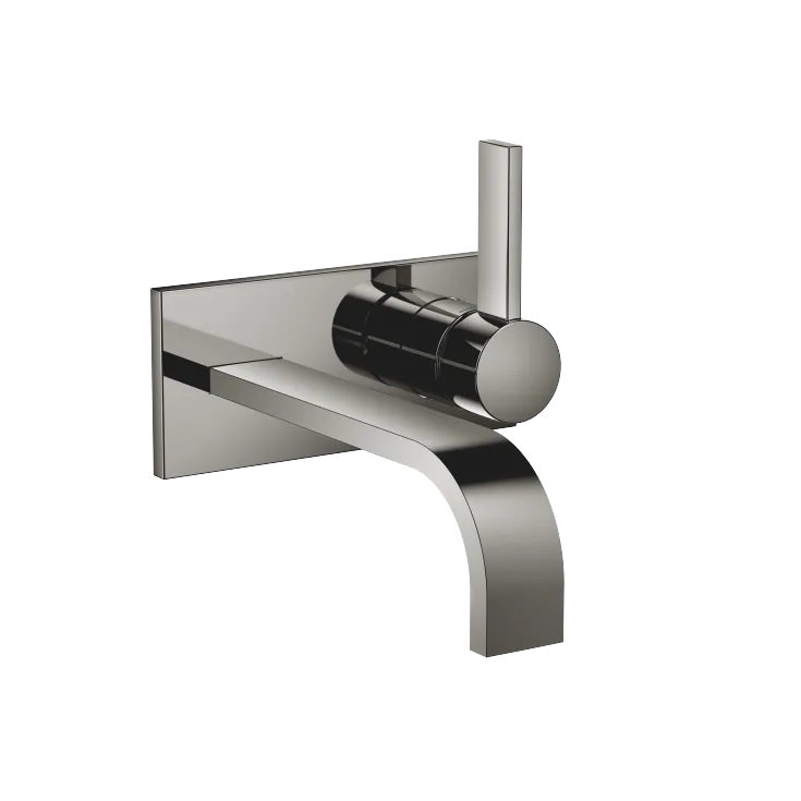 MEM Waschtisch-Wand-Einhandbatterie mit Abdeckplatte ohne Ablaufgarnitur - Dark Chrome - 36 864 782-19