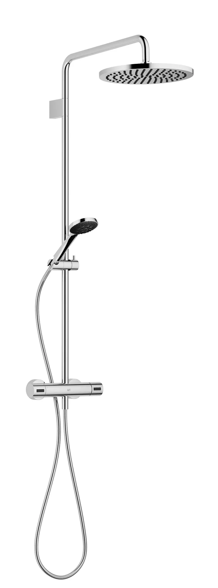 Showerpipe with shower thermostat - Chrome - Set containing 2 articles