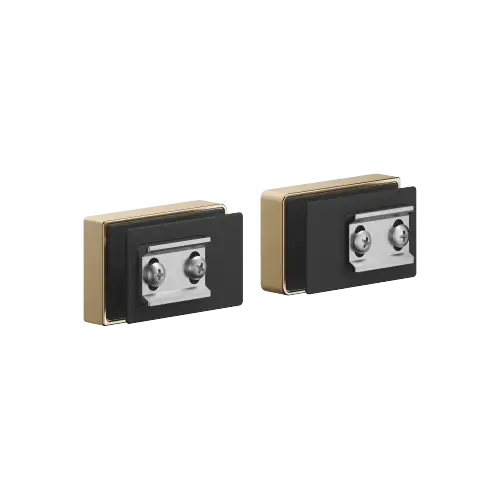 Attachment set for towel bar/tumbler mounting on one side with cover - Brushed Dark Brass (PVD) - 11 001 976-39