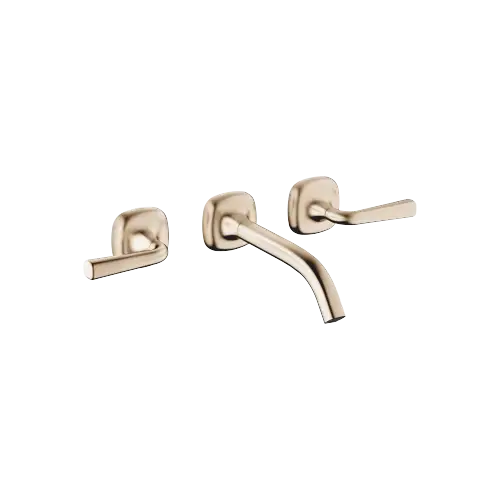 COYA Robinetterie murale pour lavabo sans garniture d’écoulement - Champagne brossé (Or 22cts) - 36 712 414-46