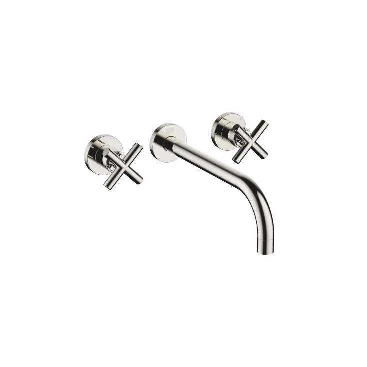 TARA Wall-mounted basin mixer without pop-up waste - Platinum - 36 717 892-08