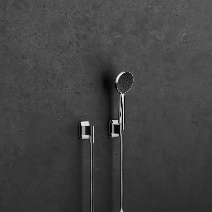 LISSÉ Hand shower set with individual rosettes - Brushed Platinum - 27 803 845-06