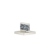 Handle Nature Squared Black Agate Ariel - Platinum
