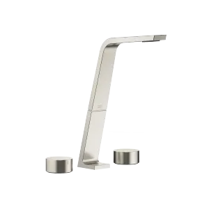 CL.1 Three-hole basin mixer without pop-up waste - Brushed Platinum - Set containing 3 articles
