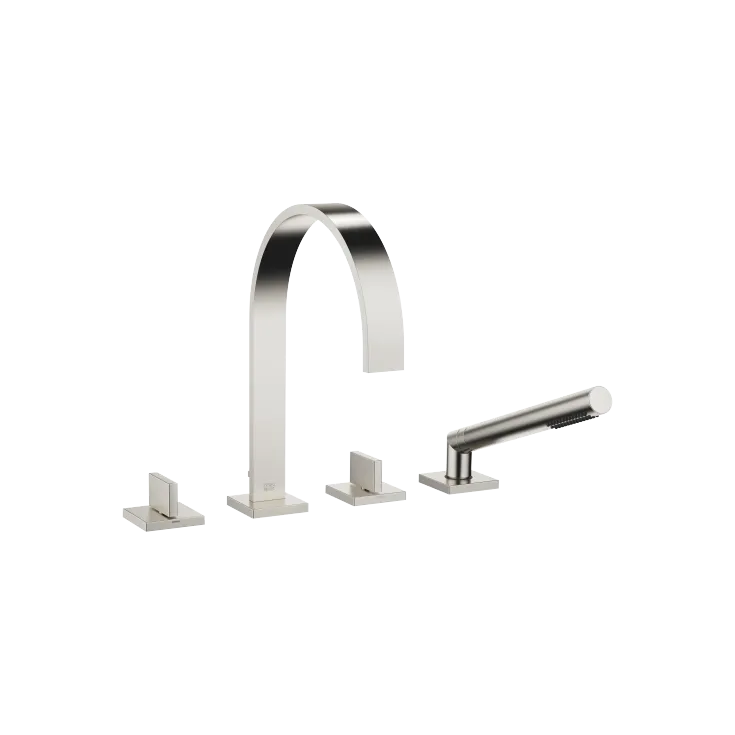 MEM Bath shower set for bath rim or tile edge installation - Brushed Platinum - 27 532 782-06