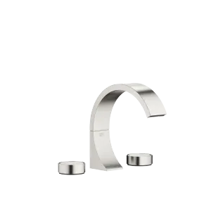 CYO Three-hole basin mixer with pop-up waste - Brushed Platinum - Set containing 2 articles