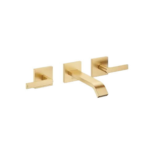 IMO Wall-mounted three-hole lavatory mixer without drain - Brushed Gold (PVD) - 36 707 671-37 0010