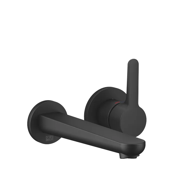 DORNBRACHT YAMOU Wall-mounted single-lever basin mixer without pop-up waste - Soft Black - 36 861 831-69