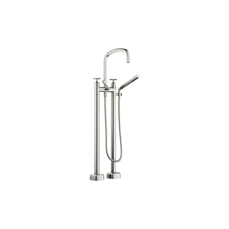 Two-hole bath mixer for free-standing assembly with hand shower set - 25 943 424-06