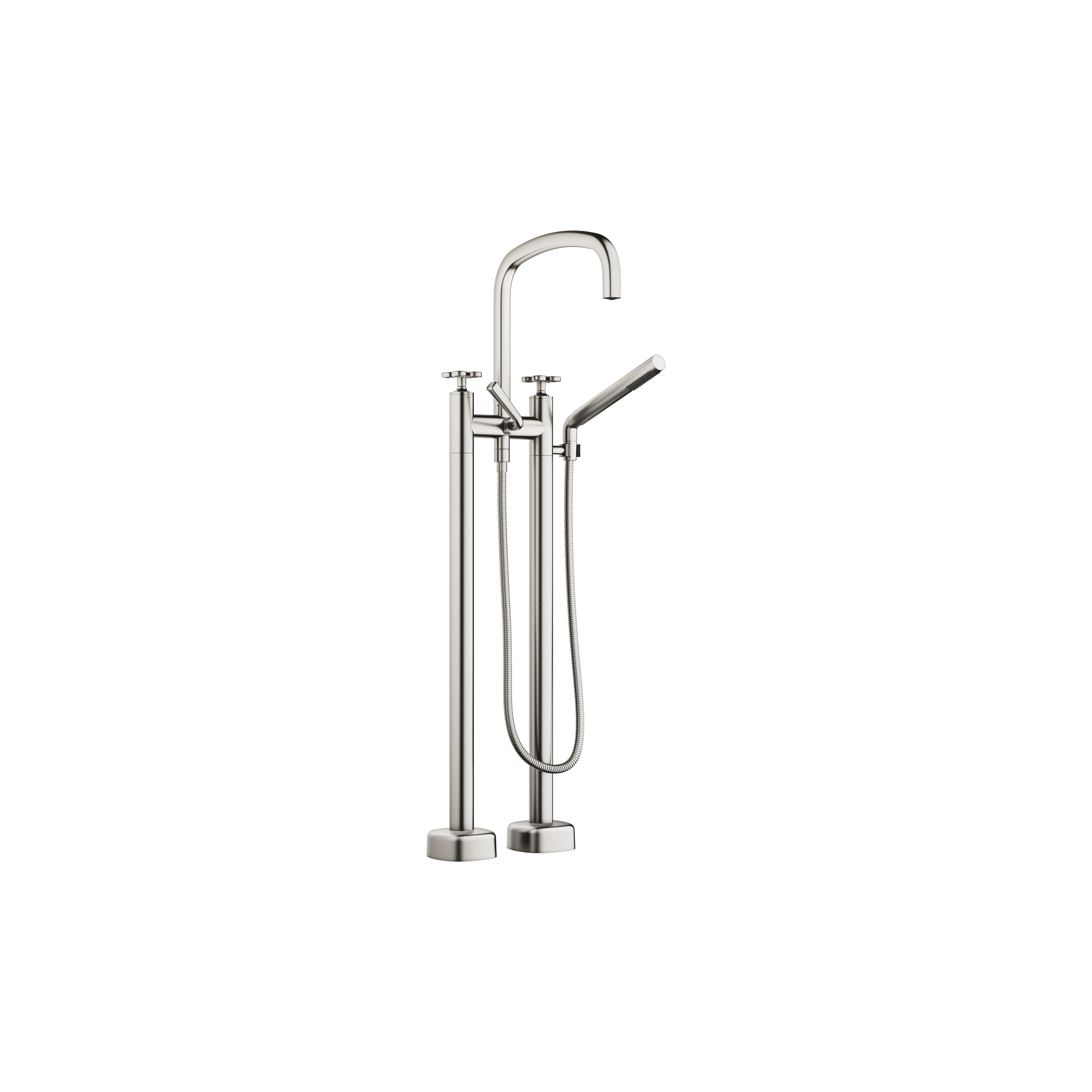 COYA Brushed Platinum: Two-hole bath mixer for free-standing assembly ...