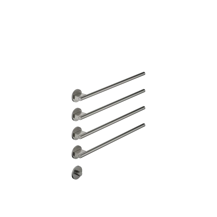 Towel warmer , 4-fold , projection right , with control element - Set containing 2 articles