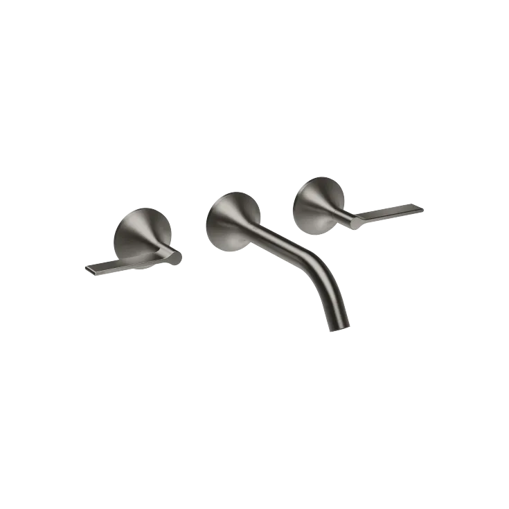 VAIA Wall-mounted three-hole lavatory mixer without drain - Brushed Dark Platinum - 36 712 819-99 0010
