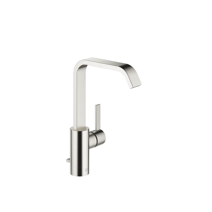 IMO Single-lever basin mixer with high spout with pop-up waste - Brushed Platinum - 33 528 671-06