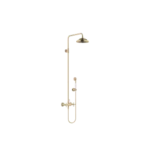 MADISON Showerpipe with shower mixer - Durabrass (23kt Gold) - Set containing 2 articles