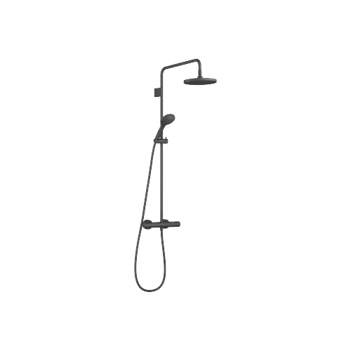 Showerpipe with shower thermostat with hand shower set 220 mm - Soft Black - 34 464 832-69 0050