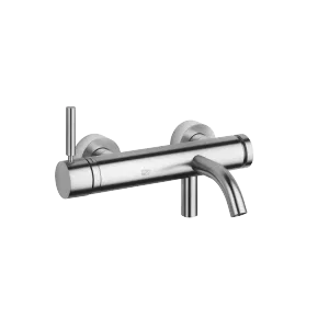 META Single-lever bath mixer for wall mounting without shower set - Brushed Chrome - 33 200 660-93