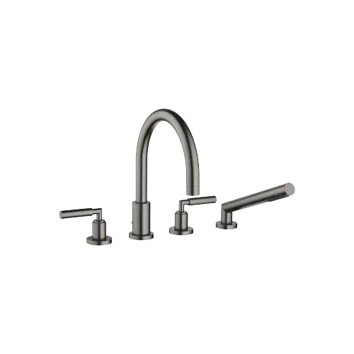 TARA Bath shower set for bath rim or tile edge installation - Brushed Dark Platinum - 27 512 882-99 0050