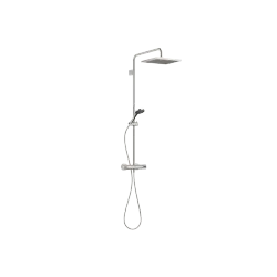 SYMETRICS Showerpipe con termostato de ducha - Platino - Set que contiene 2 artículos