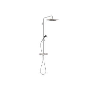 SYMETRICS Showerpipe with shower thermostat - Platinum - Set containing 2 articles