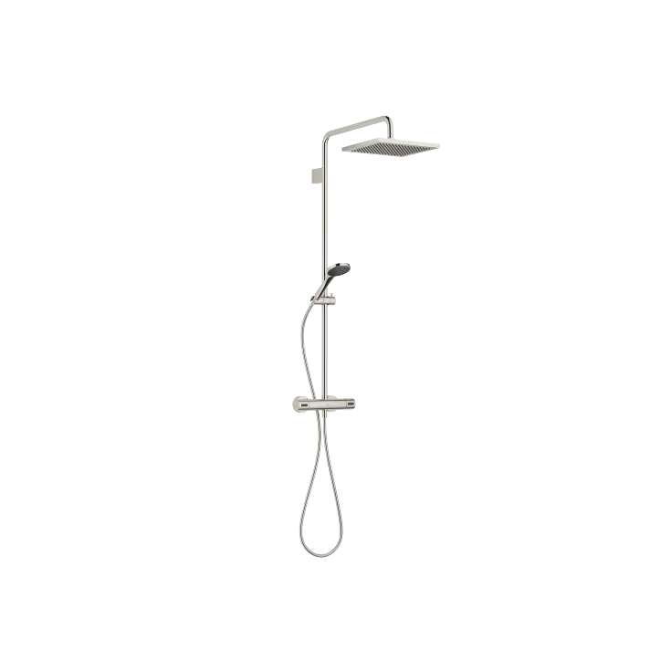 SERIES SPECIFIC Showerpipe with shower thermostat - Platinum - Set containing 2 articles
