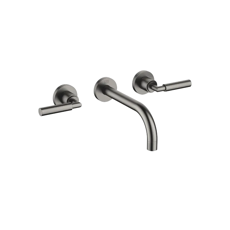 TARA Wall-mounted basin mixer without pop-up waste - Brushed Dark Platinum - 36 712 882-99