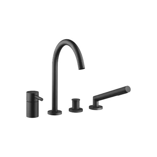 META Bath shower set for bath rim or tile edge installation - Matte Black - 27 632 661-33