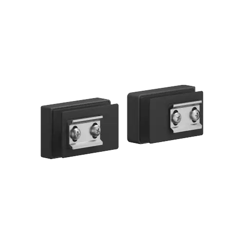 Attachment set for towel bar/tumbler mounting on one side with cover - Matte Black - 11 001 976-33